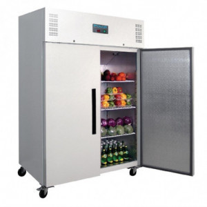 Armario refrigerado positivo blanco GN 2/1 de doble puerta 1200 L - Polar - Fourniresto