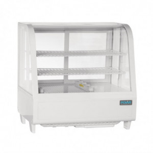 Vitrina Refrigerada de Mostrador Blanca - 2 Estantes - 100 L - Polar