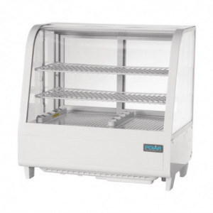 Vitrina Refrigerada de Mostrador Blanca - 2 Estantes - 100 L - Polar