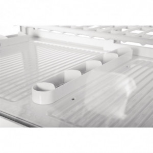 Vitrina Refrigerada de Mostrador Blanca - 2 Estantes - 100 L - Polar