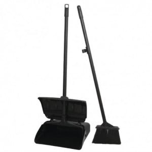 Escoba Con Recogedor Negro - Jantex - Fourniresto