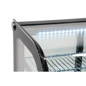 Vitrina refrigerada de mostrador negra 120 L - Polar - Fourniresto