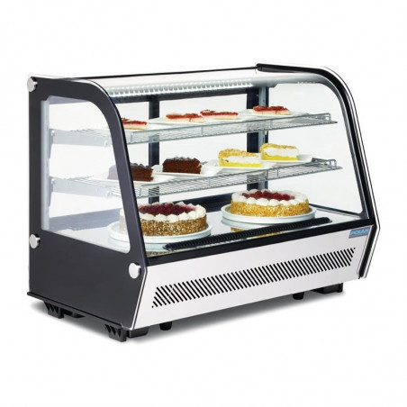 Vitrina refrigerada de mostrador negra 160 L - Polar - Fourniresto