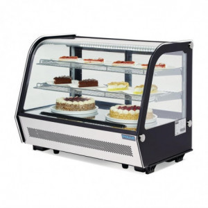 Vitrina refrigerada de mostrador negra 160 L - Polar - Fourniresto