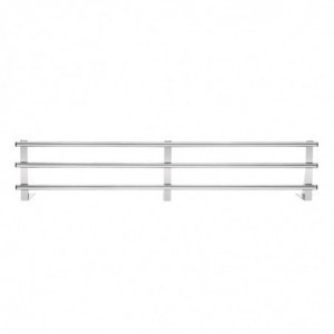 Wall-mounted Tubular Stainless Steel Shelf 1500 mm - Vogue - Fourniresto