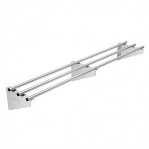 Estantería de pared tubular de acero inoxidable 1500 mm - Vogue - Fourniresto