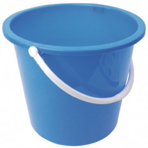 Cubo redondo de plástico azul de 10 L - Jantex - Fourniresto