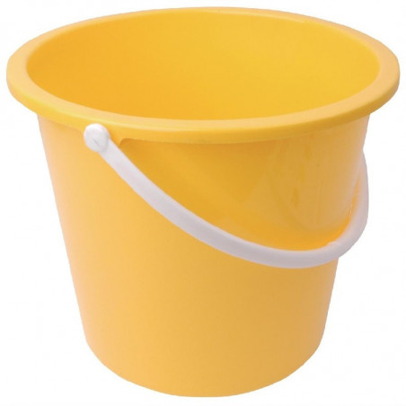 Round Yellow Plastic Bucket 10 L - Jantex - Fourniresto