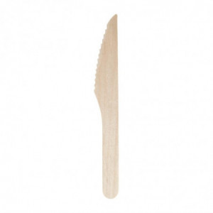 Cuchillo de madera biodegradable de 165 mm - Lote de 100 - Fiesta Green - Fourniresto