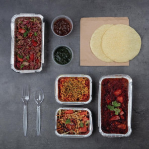 Large Rectangular Aluminum Tray - Set of 500 - Fiesta - Fourniresto