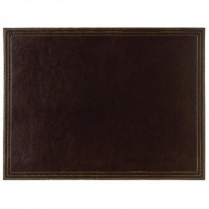 Juego de mesa de imitación de cuero marrón 300 x 400 mm - Olympia - Fourniresto