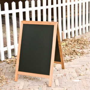 Teak Sidewalk Sign 1200 X 680 mm - Security - Fourniresto