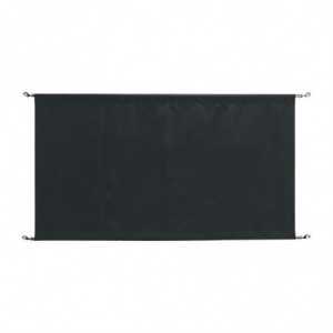 Barrera de tela negra con barras y fijaciones - Bolero - Fourniresto