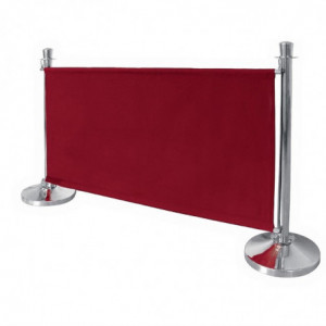 Barrera de tela roja con barras y fijaciones - Bolero - Fourniresto
