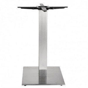 Pie de mesa cuadrado de acero inoxidable 720 x 430 mm - Bolero - Fourniresto