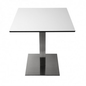 Pie de mesa cuadrado de acero inoxidable 720 x 430 mm - Bolero - Fourniresto