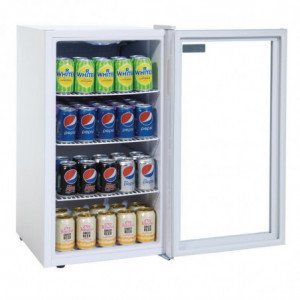 Vitrina refrigerada de mostrador blanca 1 puerta 88 L - Polar - Fourniresto