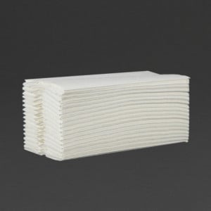 Toallas de Mano Plegado en C 2 Capas 160 Hojas - Lote de 15 - Jantex - Fourniresto