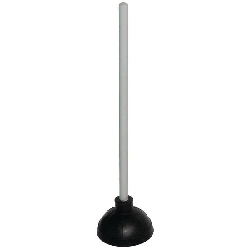 Black Plunger With Wooden Handle - Jantex - Fourniresto