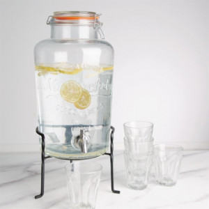 Distribuidor de Agua Retro de Vidrio con Base 8,5 L - Olympia - Fourniresto