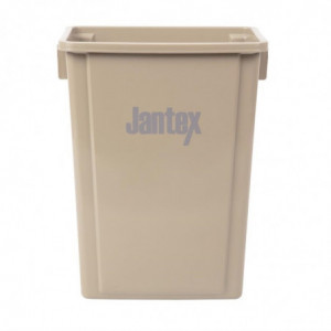 Contenedor de reciclaje beige de polipropileno de 56 L - Jantex - Fourniresto