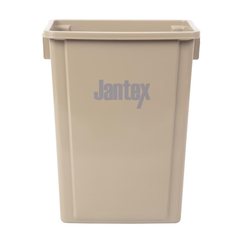 Contenedor de reciclaje beige de polipropileno de 56 L - Jantex - Fourniresto