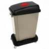 Contenedor de reciclaje beige de polipropileno de 56 L - Jantex - Fourniresto