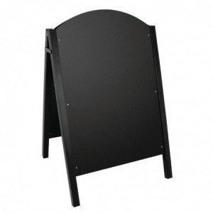 Panel de acera negro estructura metálica 675 x 660 mm - Olympia - Fourniresto
