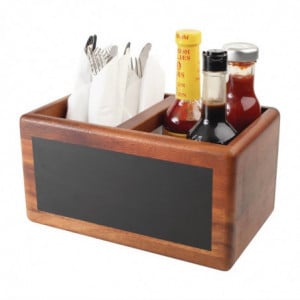 Organizador de Mesa en Acacia con Pizarra 170 x 270 mm - T&G Woodware - Fourniresto