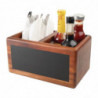 Organizador de Mesa en Acacia con Pizarra 170 x 270 mm - T&G Woodware - Fourniresto