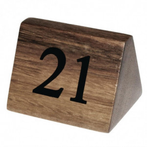 Números de mesa de madera del 21 al 30 - Olympia - Fourniresto