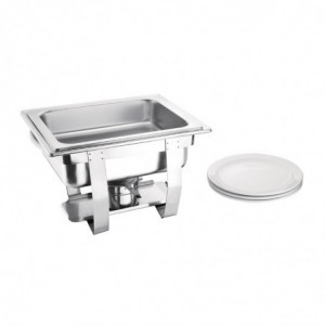 Chafing Dish Stainless Steel GN 1/2 3.7 L - Olympia - Fourniresto