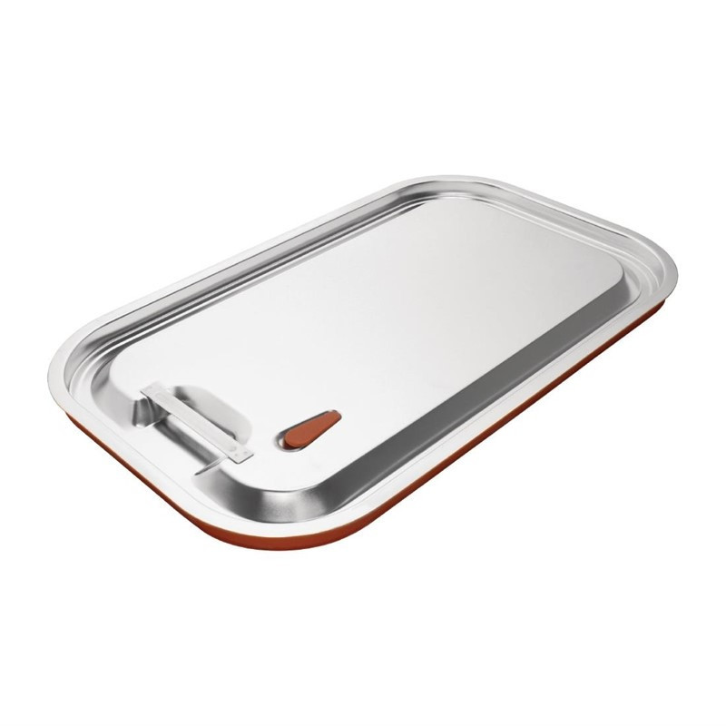 Tapa hermética de acero inoxidable y silicona para bandeja GN 1/2 - Vogue - Fourniresto