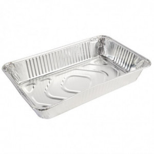 Bandeja rectangular de aluminio GN 1/1 9,6 L - Lote de 5 - Fiesta - Fourniresto