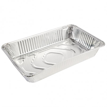 Bandeja rectangular de aluminio GN 1/1 9,6 L - Lote de 5 - Fiesta - Fourniresto