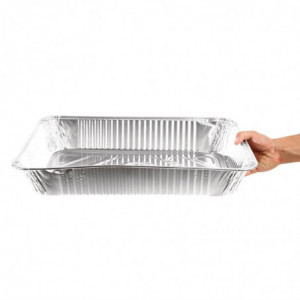 Bandeja rectangular de aluminio GN 1/1 9,6 L - Lote de 5 - Fiesta - Fourniresto