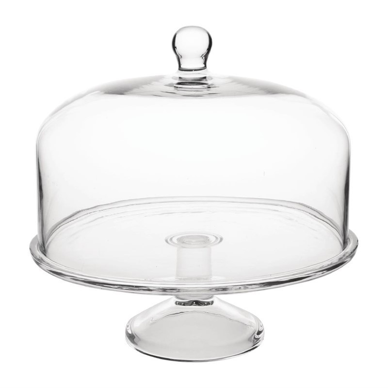 Glass Cake Display Stand Ø 305 mm - Olympia - Fourniresto