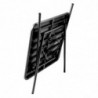 Black Square Steel Slatted Table 700 x 700 mm - Bolero - Fourniresto