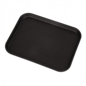 Bandeja rectangular antideslizante de fibra de vidrio Camtread negro 45,7 cm - Cambro - Fourniresto