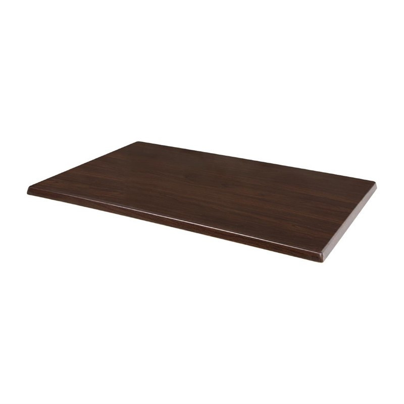 Tabla de mesa rectangular preperforada marrón oscuro - Bolero - Fourniresto