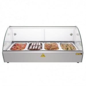 Vitrine Libre Service Chauffante Slim 220L - Buffalo - Fourniresto