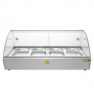 Vitrina de autoservicio caliente Slim 220L - Buffalo - Fourniresto