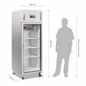 Vitrina refrigerada positiva simple GN 2/1 serie G 600 L - Polar - Fourniresto