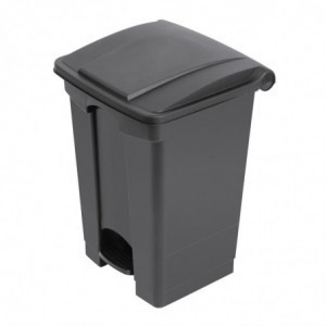 Cubo de basura de cocina con pedal negro 45L - Jantex - Fourniresto