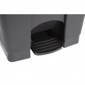 Cubo de basura de cocina con pedal negro 45L - Jantex - Fourniresto