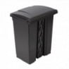 Cubo de basura de cocina con pedal negro 65L - Jantex - Fourniresto