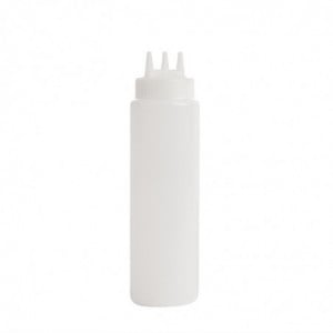 Botella flexible transparente 3 boquillas 681ml - Vogue - Fourniresto