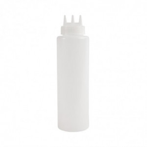Botella flexible transparente 3 boquillas 908ml - Vogue - Fourniresto
