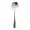 Round Stainless Steel Soup Spoon - Set of 12 - Olympia - Fourniresto