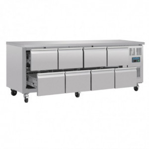 Refrigerated Table Gn 1/1 Ventilated 8 Drawers Series U - 616 L - Polar